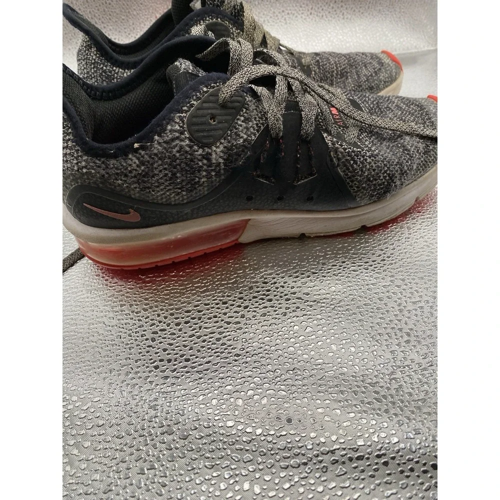 Nike‎ Air Max Boys Sneaker Black Gray Red Lace Up Breathable Size 5.5Y
